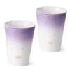 KAMMAK lavender embossed ceramic cups set of two KAMMAK 7KPSP720N home decor product front view for product display