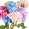Close view of pink blue green and lavender artificial blooms KAMMAK 8KPFZH016 home decor product close-up material texture detail image 4