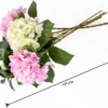Pink and cream hydrangea stems shown with approximate length KAMMAK 8KPFZH006 home decor product shape and proportion detail image 3
