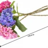 Artificial hydrangea stems laid flat with approximate length KAMMAK 8KPFZH002 home decor product shape and proportion detail image 3
