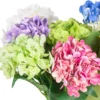 Close-up of blue green pink purple and orange hydrangea petals KAMMAK 8KPFZH009 home decor product close-up material detail image 4
