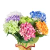 Rainbow artificial hydrangea bouquet with six flower colors KAMMAK 8KPFZH009 home decor product front view for product display