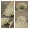 Scalloped rims smooth glaze and short pedestal feet KAMMAK 7KPSP701N ceramic cup and saucer close-up material texture detail image 4
