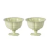 KAMMAK reed green porcelain tea cups set of two KAMMAK 7KPSP701N ceramic cup and saucer front view for product display