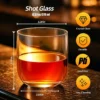 Straight crystal whiskey glass dimensions and 12.51 oz capacity KAMMAK 7KPSP765N whiskey glasses side angle view showing silhouette