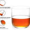 Clear straight tumbler profile and thick rounded base KAMMAK 7KPSP765N whiskey glasses close-up material texture detail image 4
