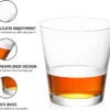 Wide clear tumbler rim tapered sides and thick base KAMMAK 7KPSP772N whiskey glasses close-up material texture detail image 4