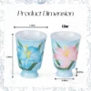 KAMMAK 1.5 oz lily footed ceramic tea cup dimensions KAMMAK 7KPSP734N+735N-US ceramic cup and saucer scale and proportion view image 6
