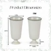 KAMMAK 718N 1.1 oz footed ceramic tea cup dimensions KAMMAK 7KPSP718N ceramic cup and saucer decorative craft detail image 7