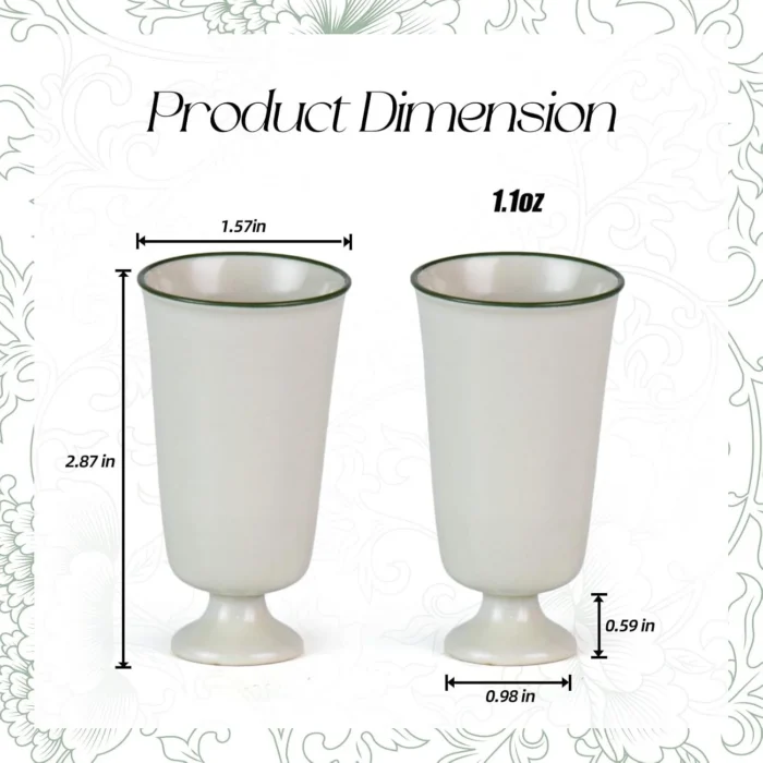 KAMMAK 718N 1.1 oz footed ceramic tea cup dimensions KAMMAK 7KPSP718N ceramic cup and saucer decorative craft detail image 7