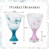 KAMMAK 1.5 oz pastel floral footed ceramic tea cup dimensions KAMMAK 7KPSP686N+687N ceramic cup and saucer scale and proportion view image 6
