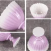 KAMMAK 702N cup close-ups showing fluted petals, white interior and base KAMMAK 7KPSP702N ceramic cup and saucer close-up material detail image 5