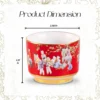 KAMMAK red porcelain tea cup dimensions with gold-tone base KAMMAK 7KPSP424N ceramic cup and saucer side angle view showing silhouette