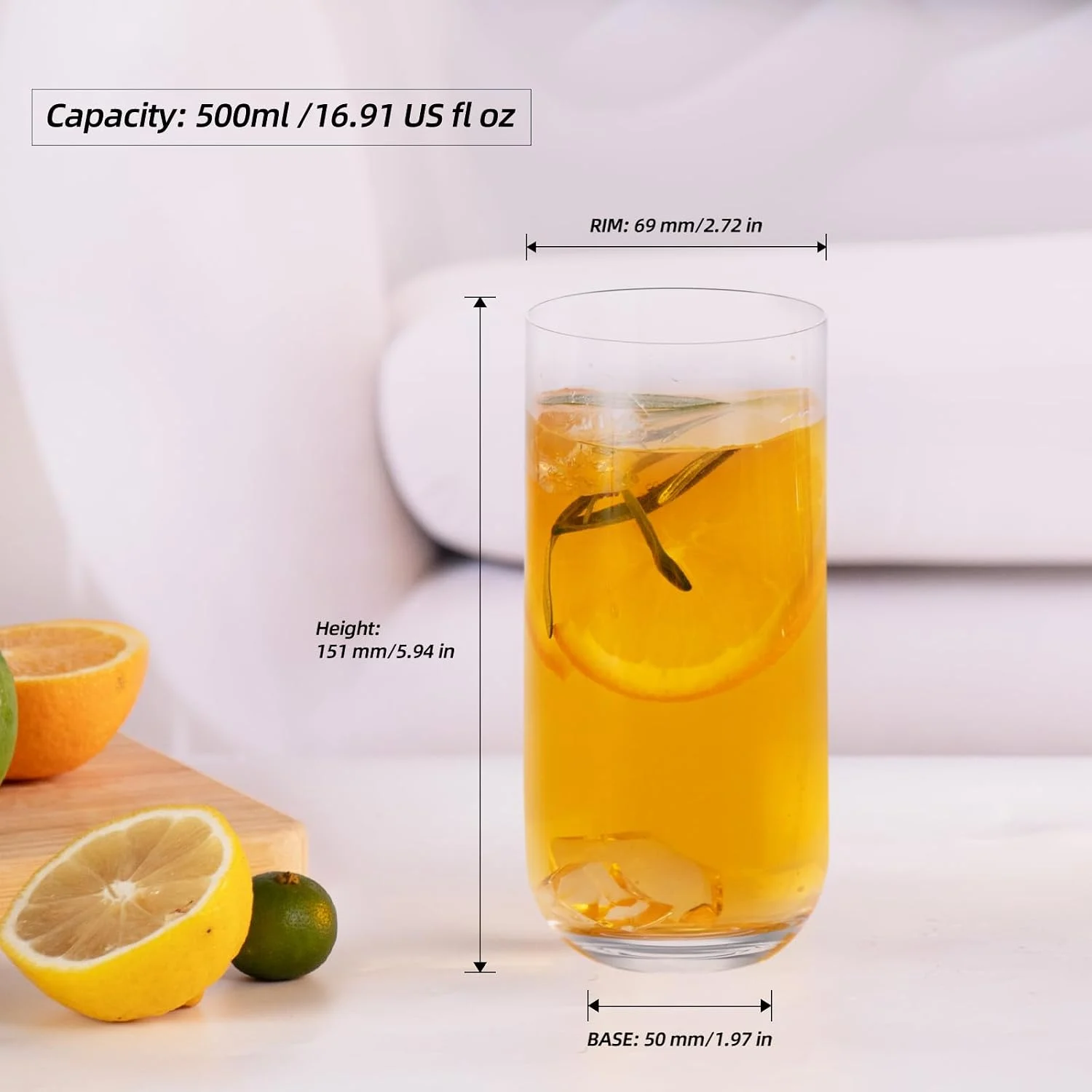 KAMMAK 766N 500 ml slim highball glass dimensions