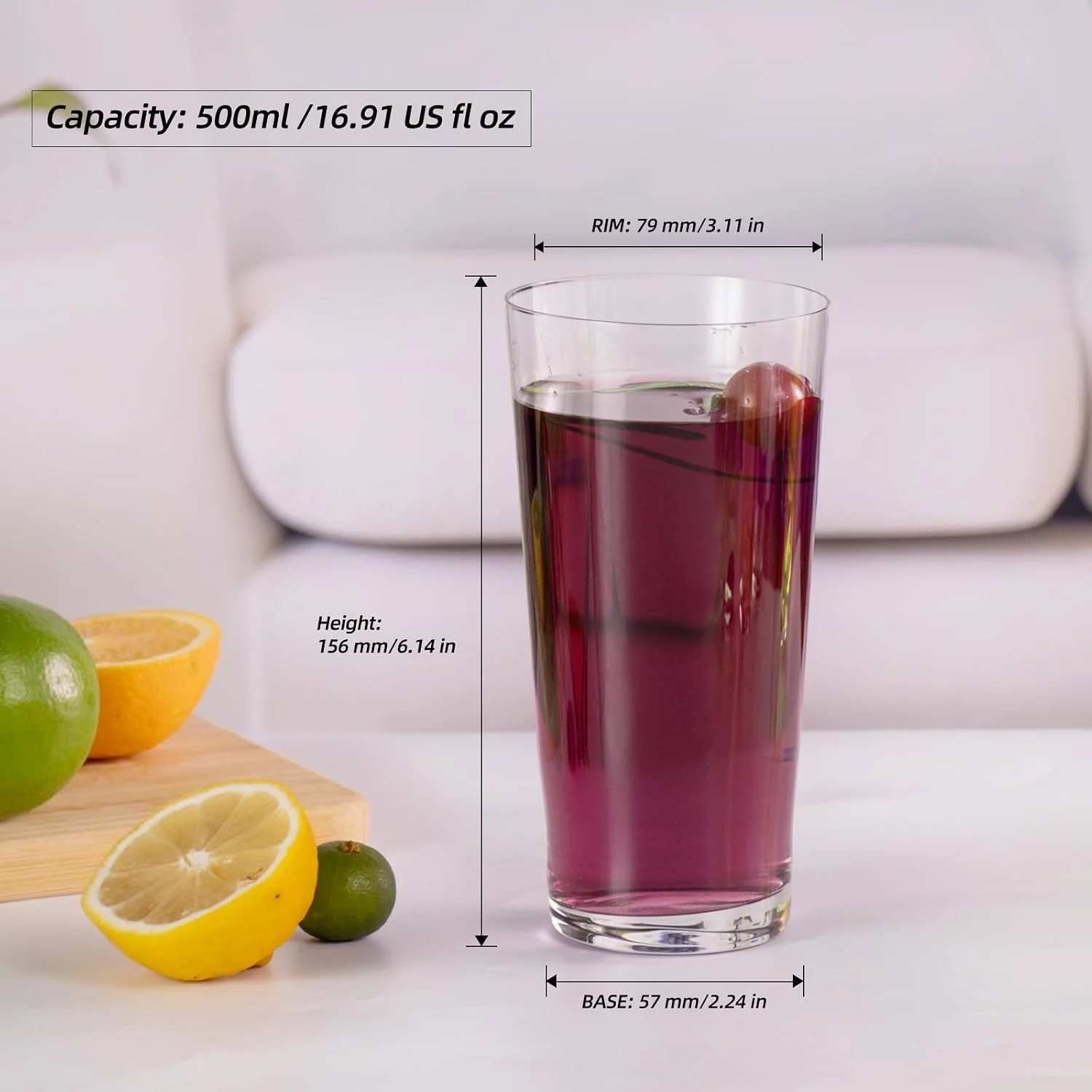 KAMMAK 773N 500 ml highball glass dimensions