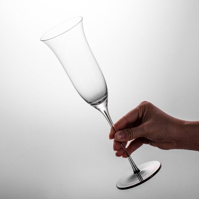 KAMMAK Champagne Flutes Set of 2, Stemmed Champagne Glasses, DY008 – detail view 4