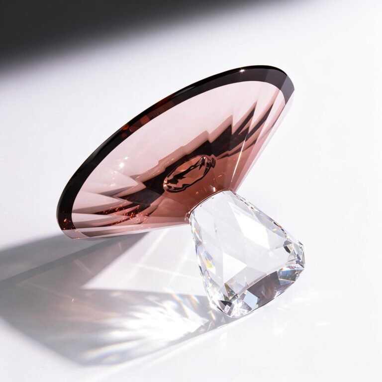 KAMMAK Coffee Crystal Glass Pedestal Fruit Bowl – WY024 – detail view 3