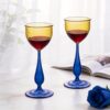 8KPKS0019-02 KAMMAK 8KPKS0019 wine glasses side angle view showing silhouette