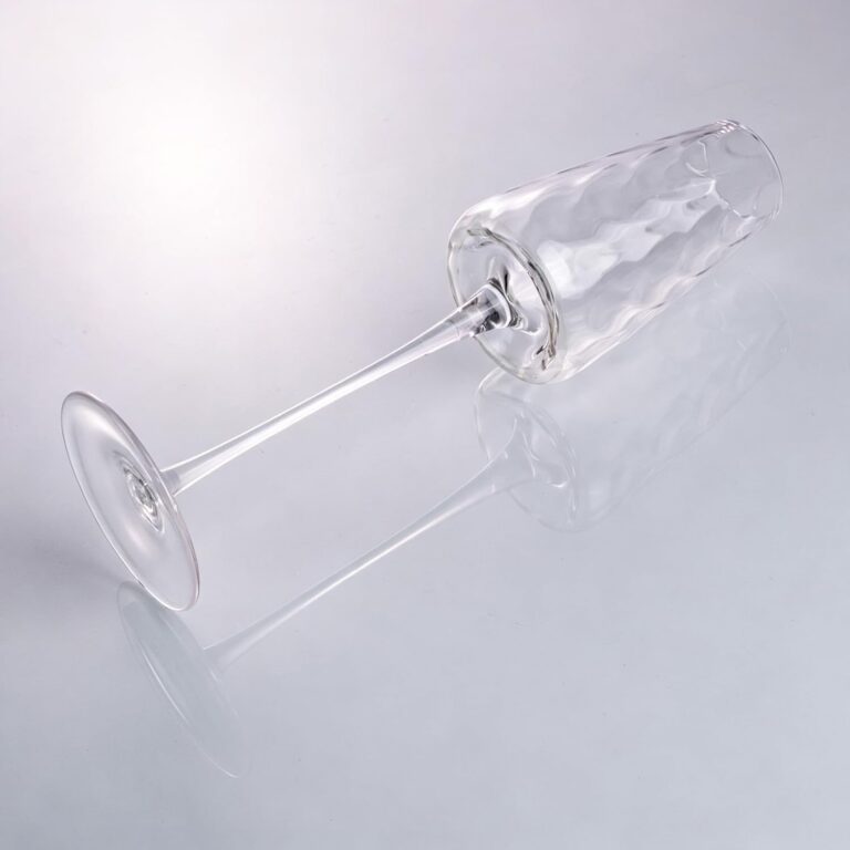 KAMMAK Champagne Flutes Set of 2, Crystal Hand-Blown Champagne Glasses – XH036 – detail view 4