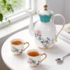 KAMMAK 8CZRX013-US ceramic teapot side angle view showing silhouette