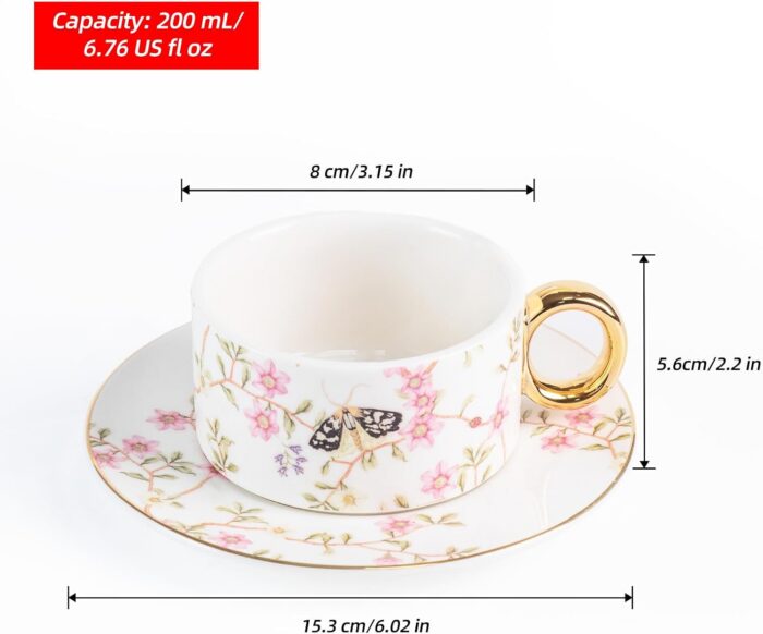 61kS85vteKL._AC_SL1500_.jpg KAMMAK 8CZNX047 ceramic cup and saucer shape and proportion detail image 3