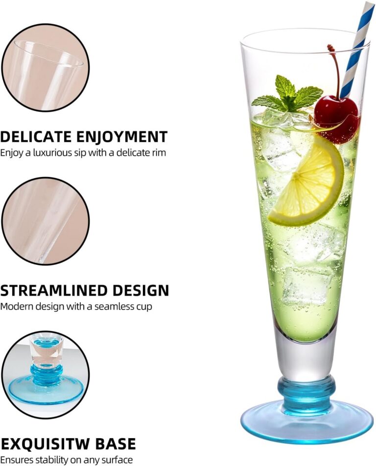 KAMMAK Cocktail Glasses Set of 2, 10.2 oz Crystal Glasses – HH002 – detail view 3