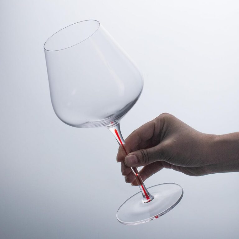 KAMMAK Crystal Red Wine Glasses Set of 2, Bordeaux Stemmed Glasses, DY009 – detail view 4