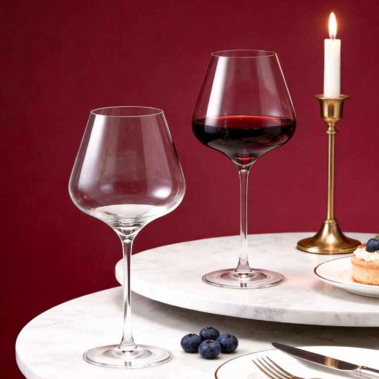KAMMAK Crystal Red Wine Glasses Set of 2, Bordeaux Stemmed Glasses, DY029 – detail view 3