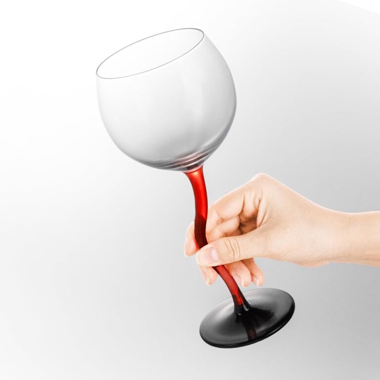 KAMMAK Crystal Red Wine Glasses Set of 2, Bordeaux Stemmed Glasses, XH066 – detail view 3