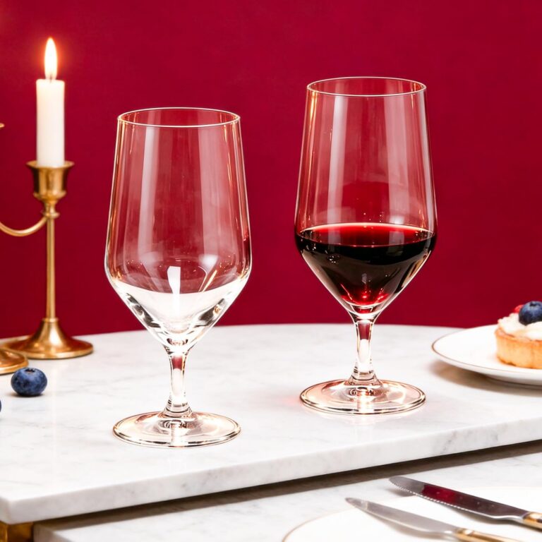 KAMMAK Crystal Red Wine Glasses Set of 2, Bordeaux Stemmed Glasses, DY014 – detail view 3