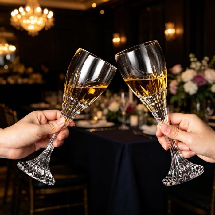 KAMMAK 7KPSP1011 champagne flutes styled home decor setting image 5