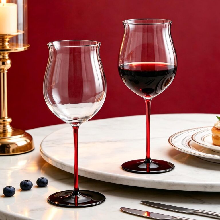 KAMMAK Crystal Red Wine Glasses Set of 2, Bordeaux Stemmed Glasses, XH059 – detail view 1