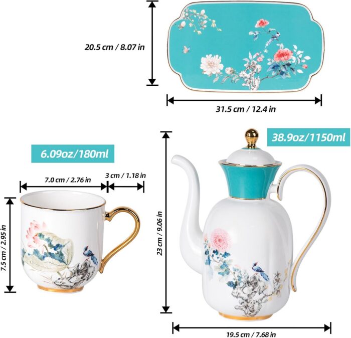 KAMMAK 8CZRX013-US ceramic teapot shape and proportion detail image 3
