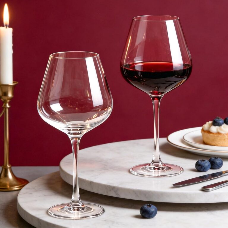 KAMMAK Crystal Red Wine Glasses Set of 2, Bordeaux Stemmed Glasses, DY026 – detail view 3