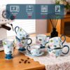 KAMMAK 8CZGX019 ceramic cup and saucer styled home decor setting image 5