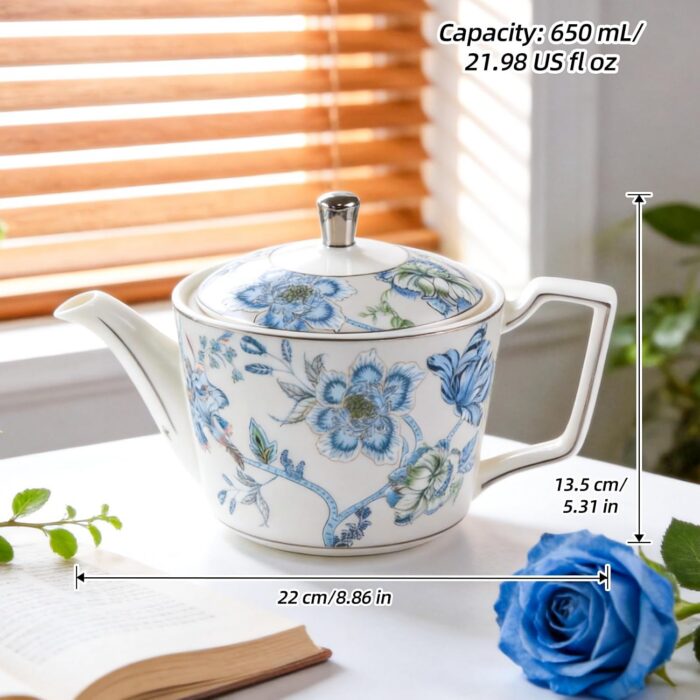 71FrsDsBTIL._AC_SL1500_.jpg KAMMAK 8CZNX048 ceramic teapot side angle view showing silhouette