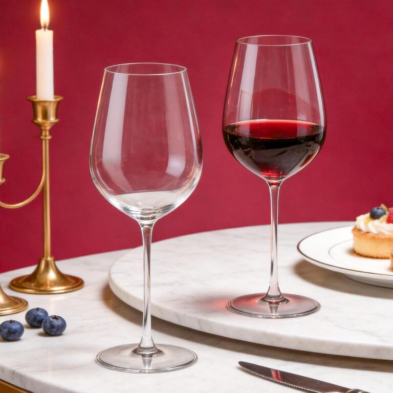 KAMMAK Crystal Red Wine Glasses Set of 2, Bordeaux Stemmed Glasses, DY027 – detail view 3