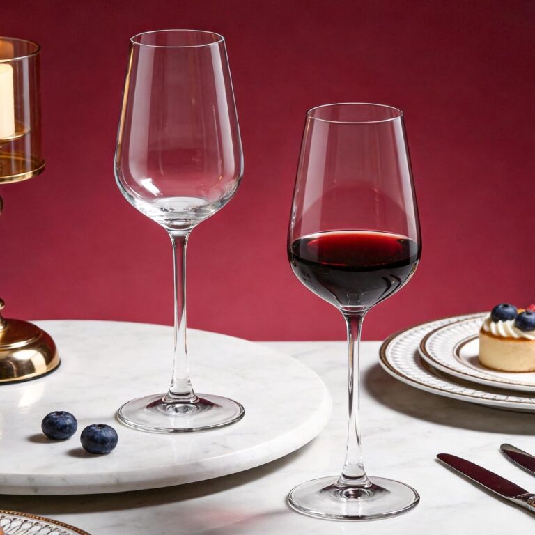 KAMMAK Crystal Red Wine Glasses Set of 2, Bordeaux Stemmed Glasses, DY024 – detail view 3