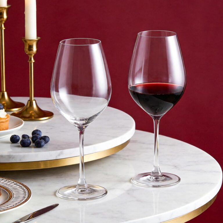 KAMMAK Crystal Red Wine Glasses Set of 2, Bordeaux Stemmed Glasses, DY031 – detail view 4