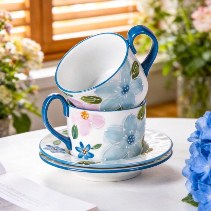 KAMMAK 8CZGX019 ceramic cup and saucer decorative craft detail image 7