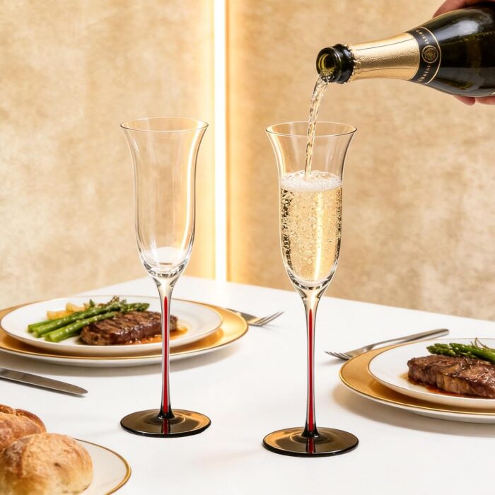 71dFAnWG-dL._AC_SL1500_.jpg KAMMAK 8KPDY006 champagne flutes close-up material texture detail image 4