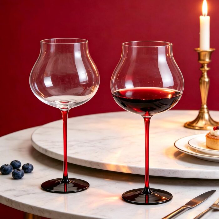 KAMMAK 8KPXH061 wine glasses side angle view showing silhouette