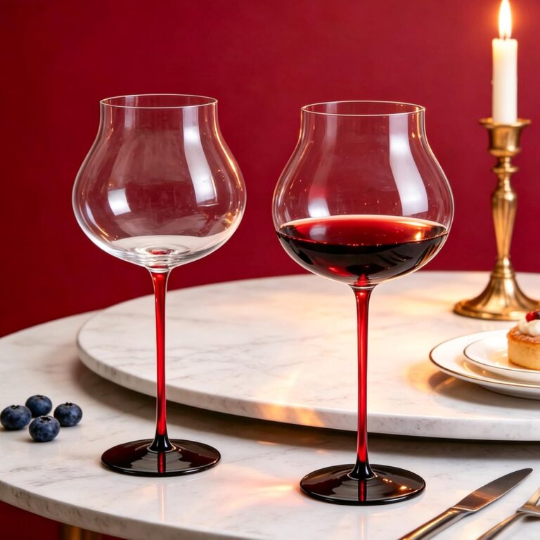 KAMMAK Crystal Red Wine Glasses Set of 2, Bordeaux Stemmed Glasses, XH061 – detail view 1