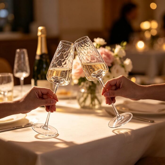 71imNXncZL._AC_SL1500_.jpg KAMMAK 8KPXH036 champagne flutes side angle view showing silhouette