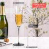 71kqF9Ws9L._AC_SL1500_.jpg KAMMAK 8KPDY008 champagne flutes shape and proportion detail image 3