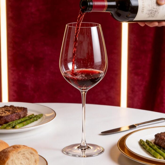 KAMMAK 8KPDY027 wine glasses side angle view showing silhouette