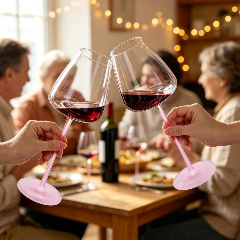 KAMMAK Crystal Red Wine Glasses Set of 2, Bordeaux Stemmed Glasses, XH056 – detail view 2