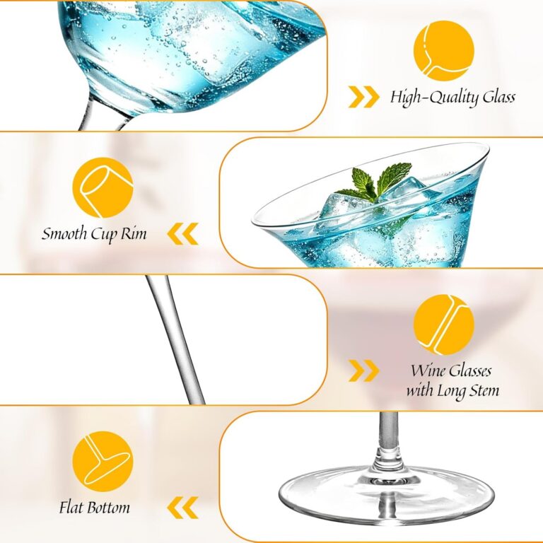 KAMMAK Crystal Martini Glasses Set of 2, 3.3 oz – DY012 – detail view 2