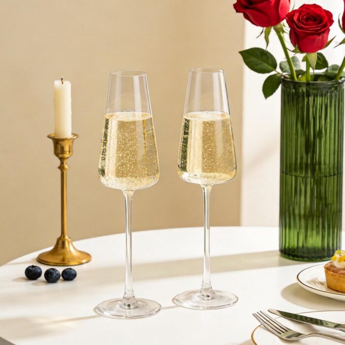 71rm-oHTLGL._AC_SL1500_.jpg KAMMAK 8KPDY036 champagne flutes side angle view showing silhouette