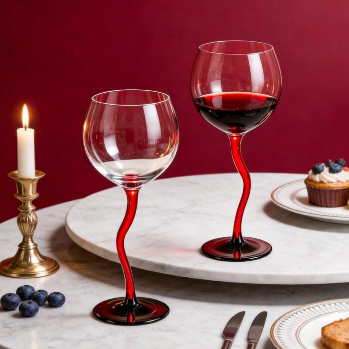 KAMMAK 8KPXH066 wine glasses side angle view showing silhouette
